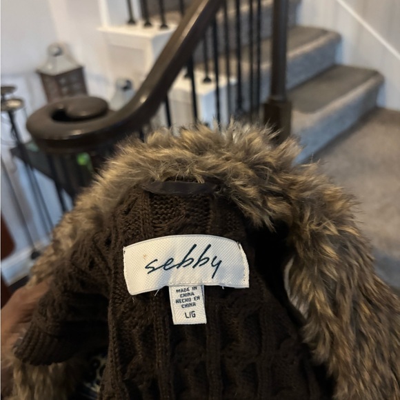 Faux Fur Sweater Vest L - Picture 3 of 6